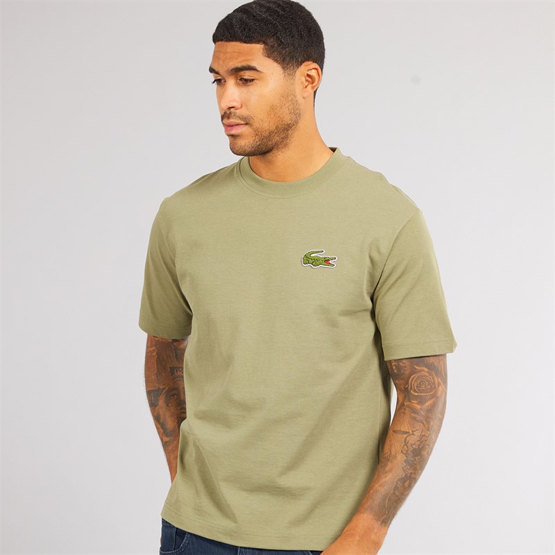Lacoste Mens T-Shirt Khaki - Size XS