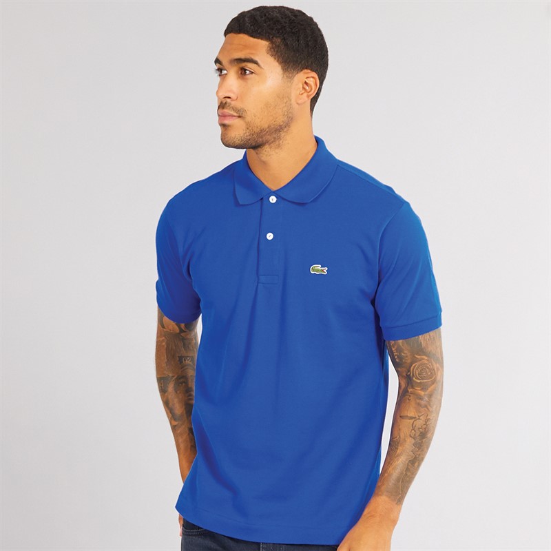Lacoste Mens Short Sleeve Polo Shirt Lazuli pique - Size S