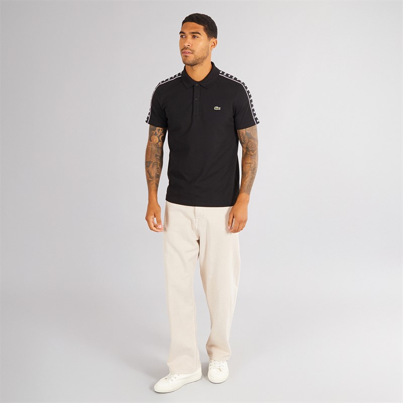 Lacoste Mens Short Sleeve Polo Shirt Black