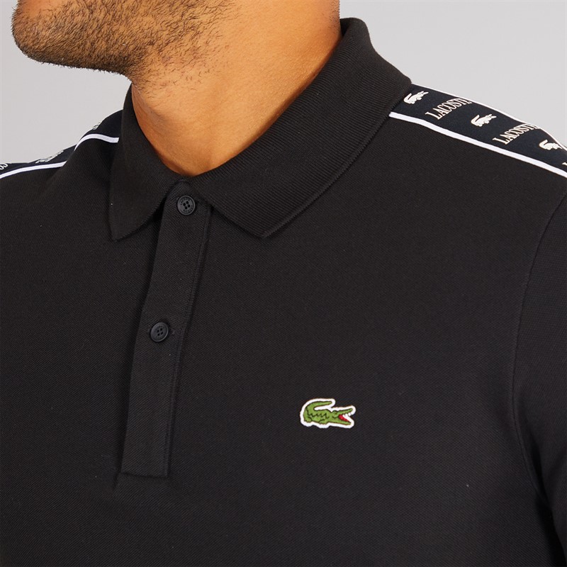 Lacoste Mens Short Sleeve Polo Shirt Black