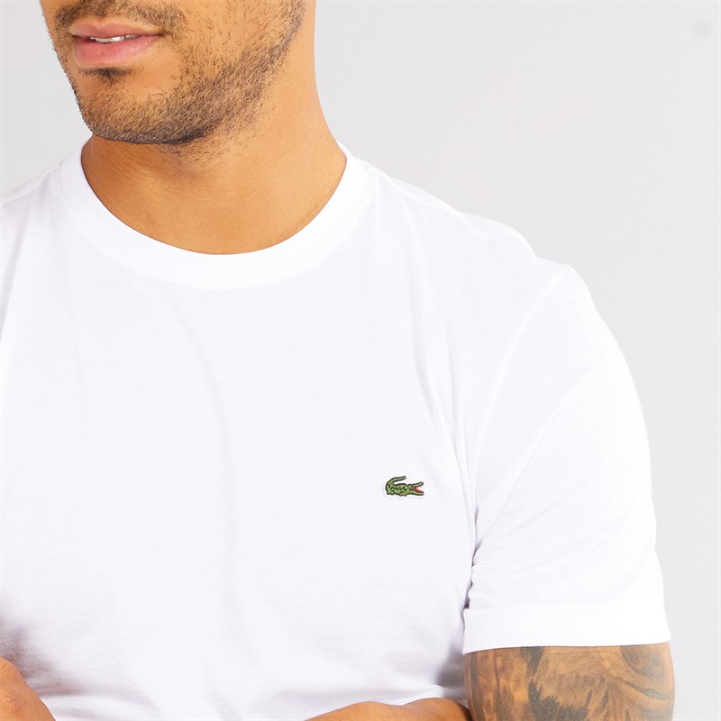 Lacoste Mens Short Sleeve Crew Neck T-Shirt White