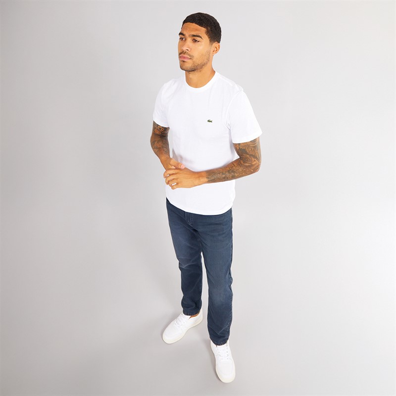 Lacoste Mens Short Sleeve Crew Neck T-Shirt White