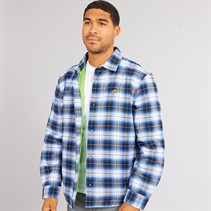 Lacoste Mens Long Sleeve Casual Shirt Lazuli/Multico