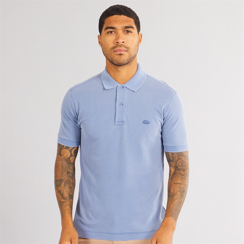 Lacoste Mens Short Sleeve Polo Shirt Eco Stonewash pique - Size XS