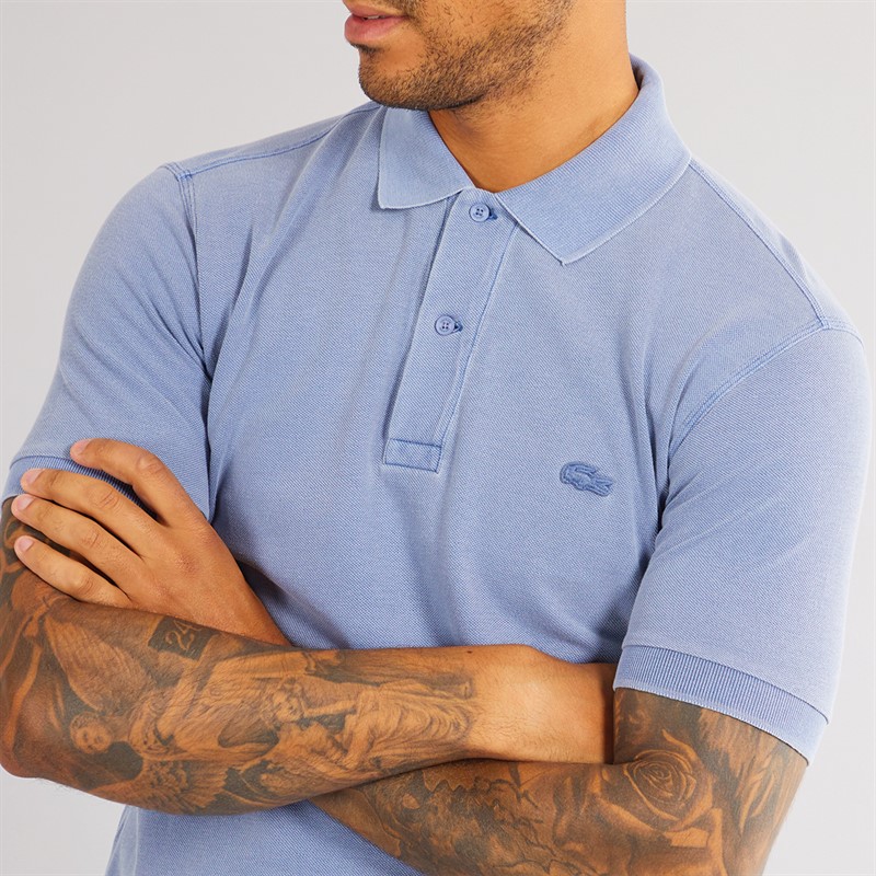 Lacoste Mens Short Sleeve Polo Shirt Eco Stonewash