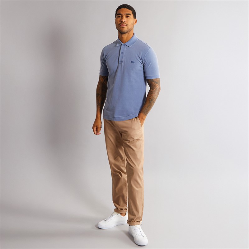 Lacoste Mens Short Sleeve Polo Shirt Eco Stonewash