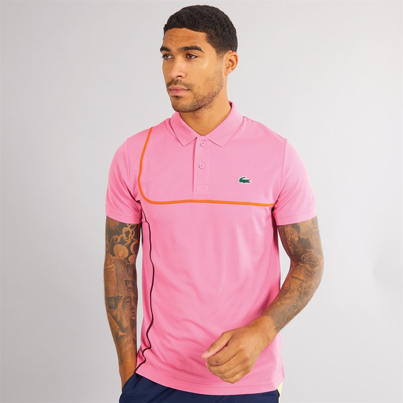 Lacoste Mens Short Sleeve Polo Shirt Reseda Pink/Reseda Pink