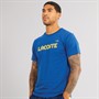 Lacoste Mens Cotton Logo T-Shirt Globe/Firefly-Navy Blue