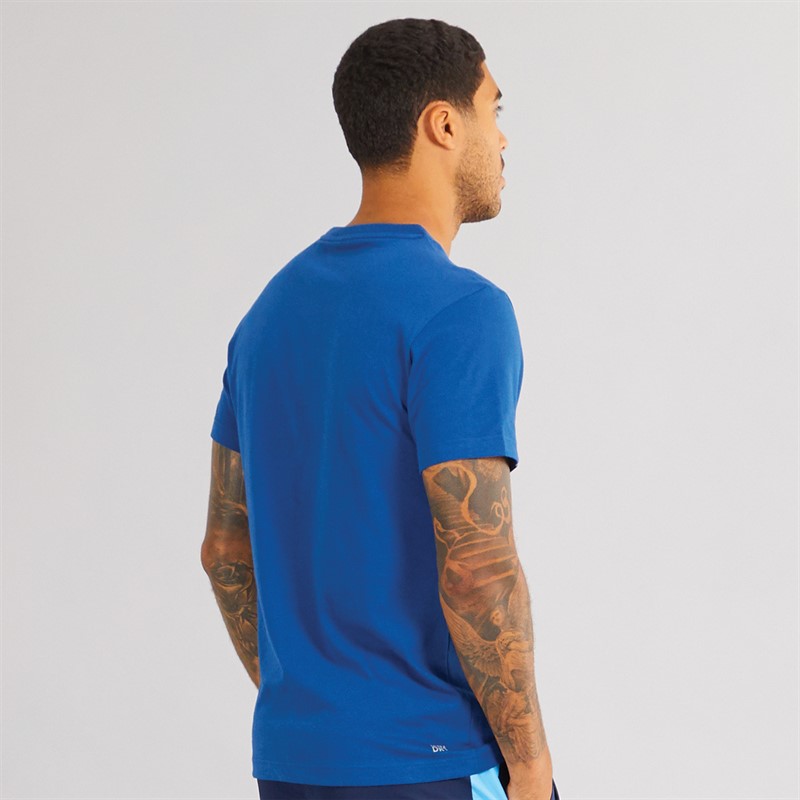Lacoste Mens Cotton Logo T-Shirt Globe/Firefly-Navy Blue