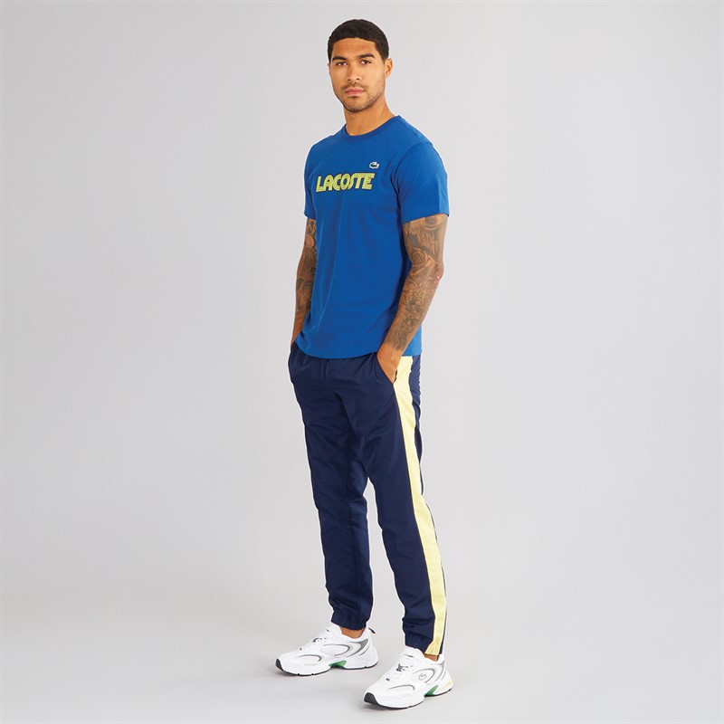 Lacoste Mens Cotton Logo T-Shirt Globe/Firefly-Navy Blue