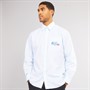 Lacoste Mens Long Sleeve Relaxed Crocodile Badge Shirt Overview/White