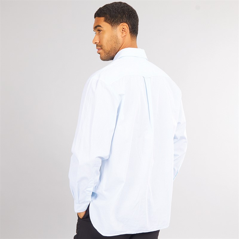 Lacoste Mens Long Sleeve Relaxed Crocodile Badge Shirt Overview/White