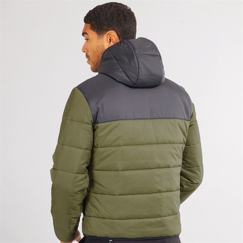 Lacoste Mens Quilted Puffer Jacket Khaki/Black