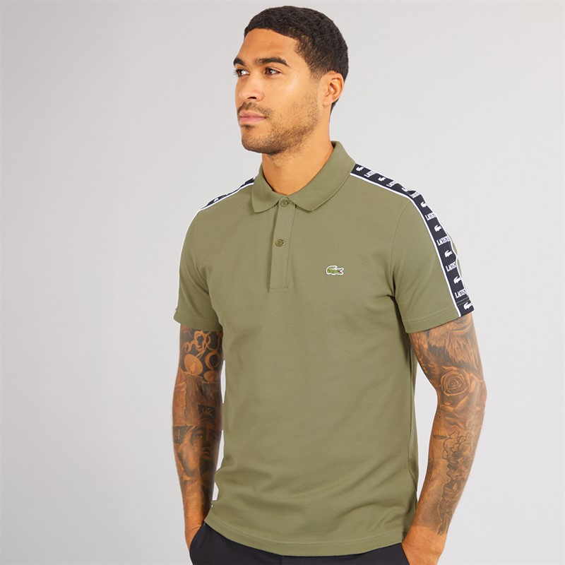 Lacoste Mens Short Sleeve Polo Shirt Khaki