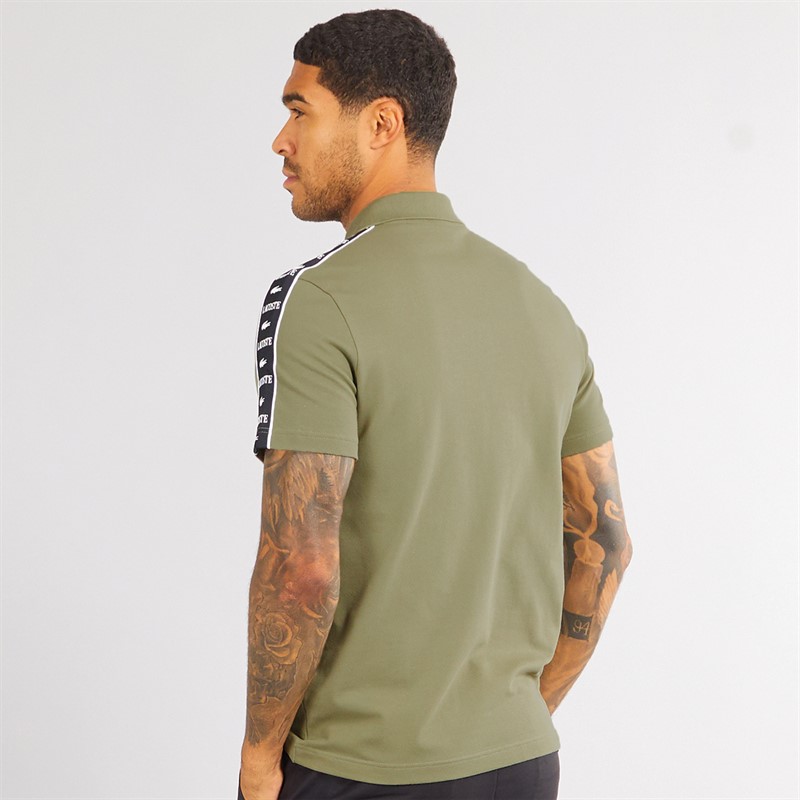 Lacoste Mens Short Sleeve Polo Shirt Khaki