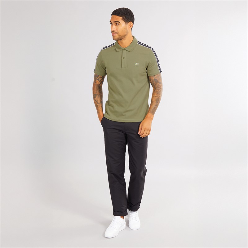 Lacoste Mens Short Sleeve Polo Shirt Khaki