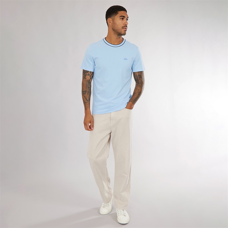 Lacoste Mens Stripe Collar T-Shirt Overview