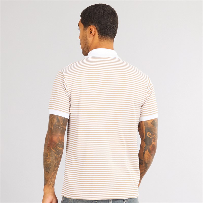 Lacoste Mens Short Sleeve Polo Shirt Viennese/White