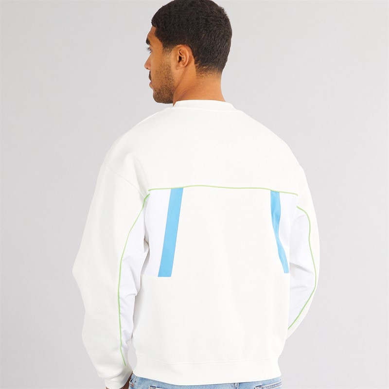 Lacoste Mens Sweatshirt Flour/White Brasilia/Argentine Blue