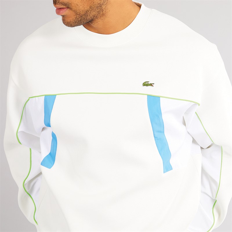 Lacoste Mens Sweatshirt Flour/White Brasilia/Argentine Blue