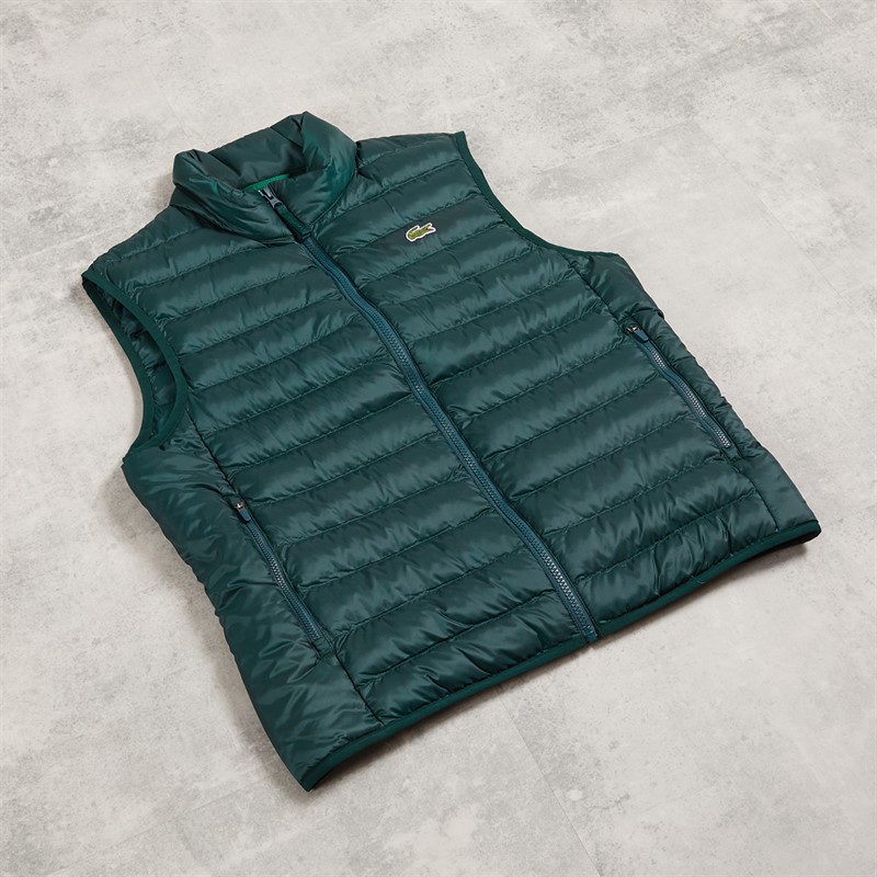 Lacoste Mens Puffer Vest Sinople