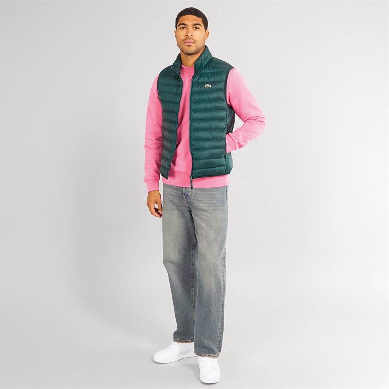 Lacoste Mens Puffer Vest Sinople