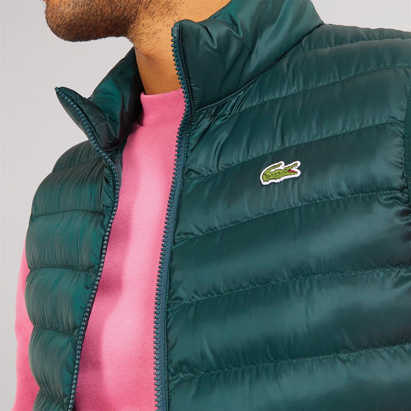 Lacoste Mens Puffer Vest Sinople