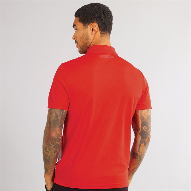 Lacoste Mens Short Sleeve Polo Shirt Redcurrant Bush