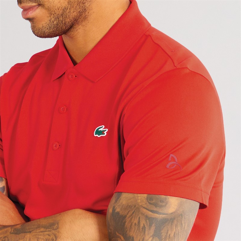 Lacoste Mens Short Sleeve Polo Shirt Redcurrant Bush