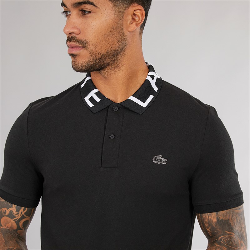 Lacoste Mens Short Sleeve Polo Shirt Black