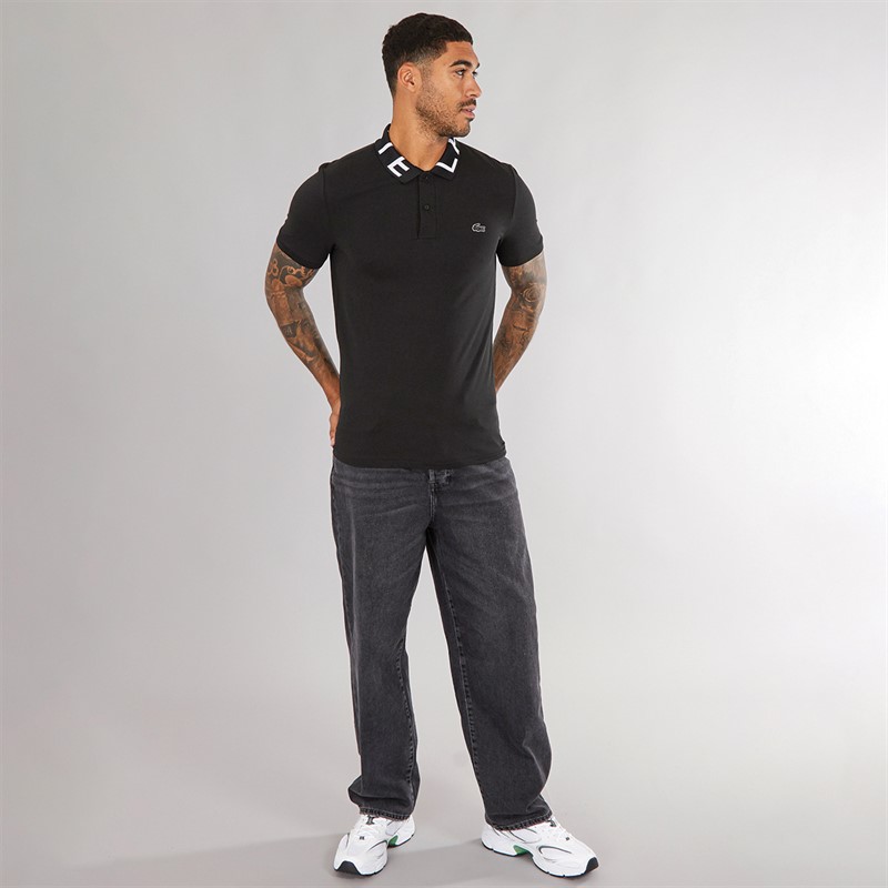 Lacoste Mens Short Sleeve Polo Shirt Black