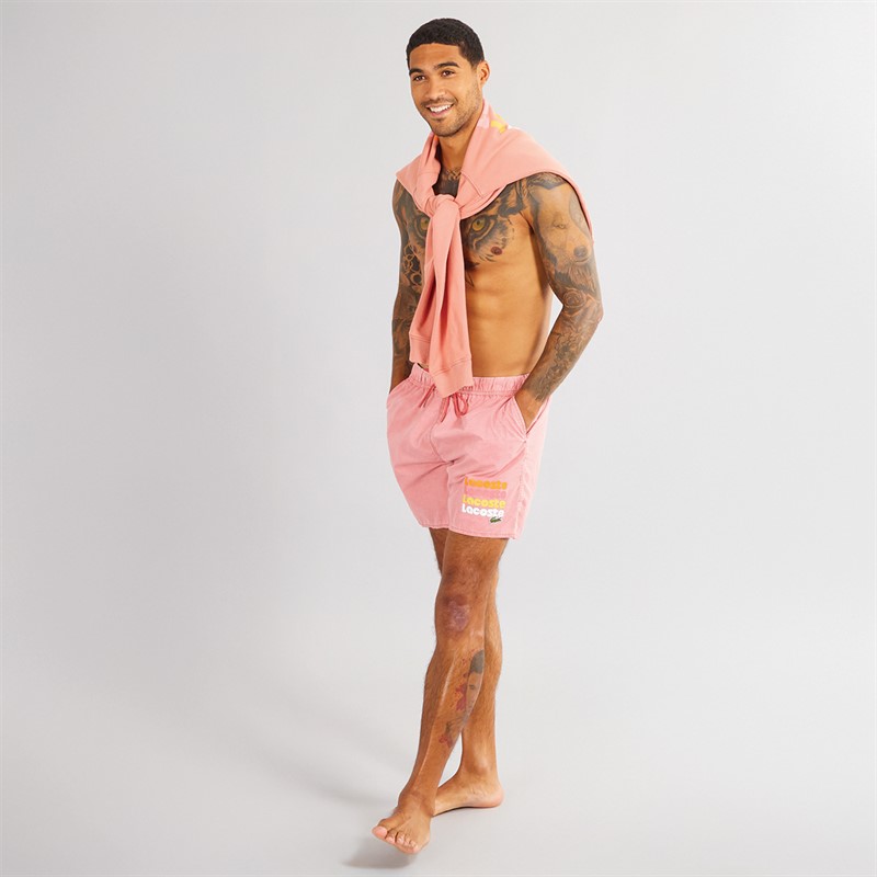 Lacoste Mens Swim Shorts Sierra Red
