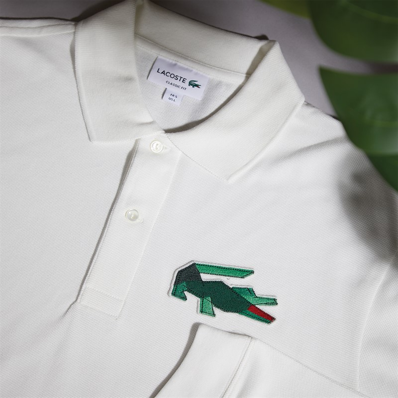 Lacoste Mens Long Sleeve Polo Shirt Flour