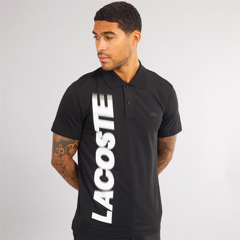 Lacoste Mens Short Sleeve Polo Shirt Black - Size XL