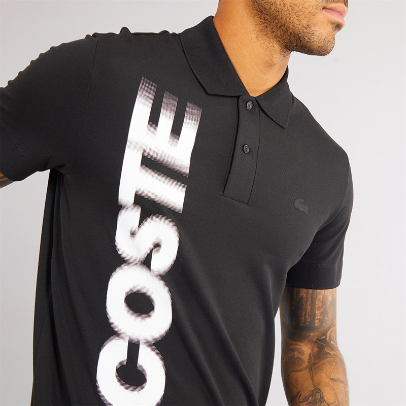Lacoste Mens Short Sleeve Polo Shirt Black