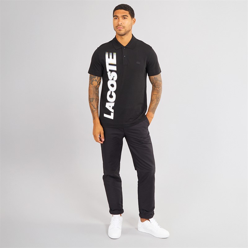 Lacoste Mens Short Sleeve Polo Shirt Black