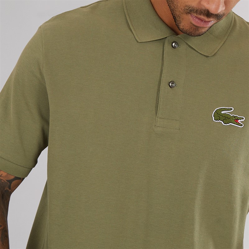 Lacoste Mens Short Sleeve Polo Shirt Khaki
