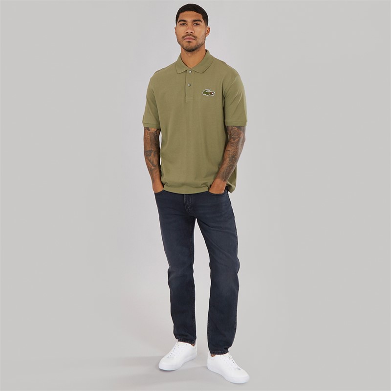 Lacoste Mens Short Sleeve Polo Shirt Khaki