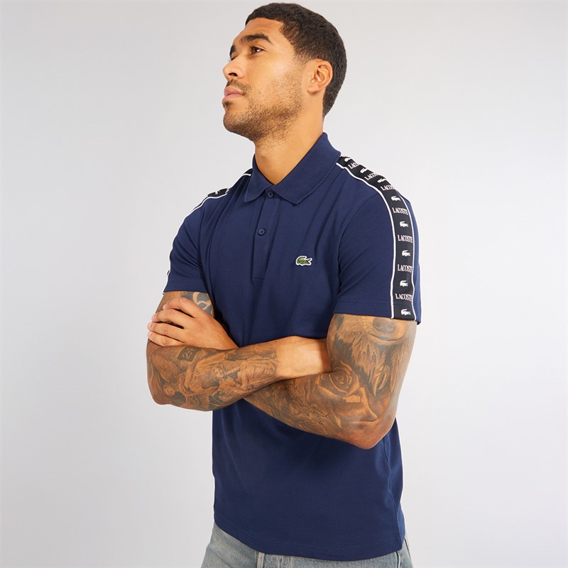 Lacoste Mens Short Sleeve Polo Shirt Navy Blue