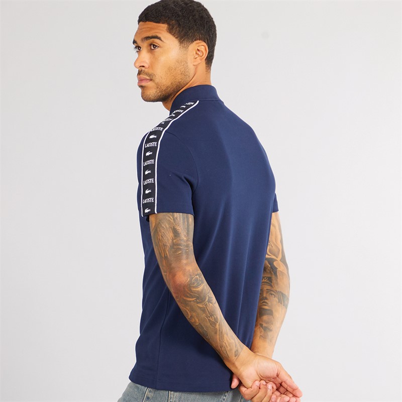 Lacoste Mens Short Sleeve Polo Shirt Navy Blue