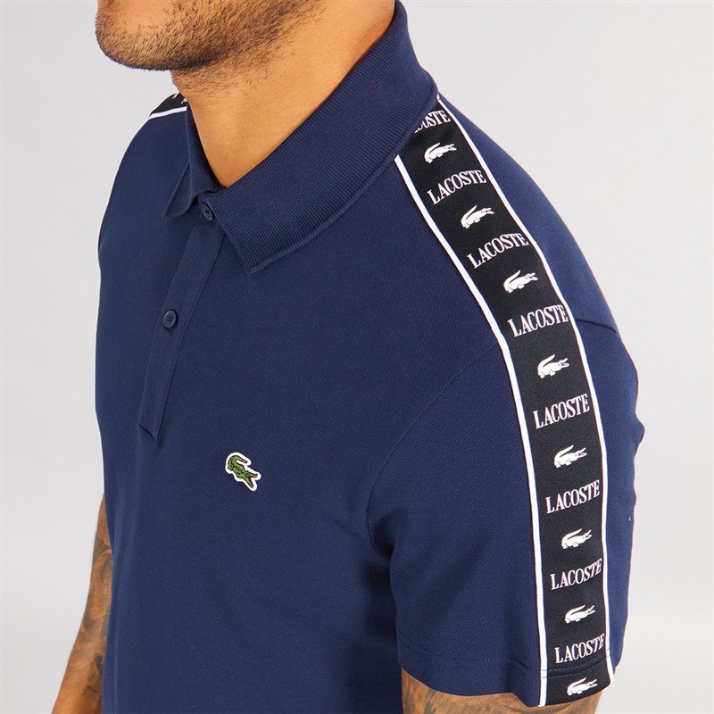 Lacoste Mens Short Sleeve Polo Shirt Navy Blue