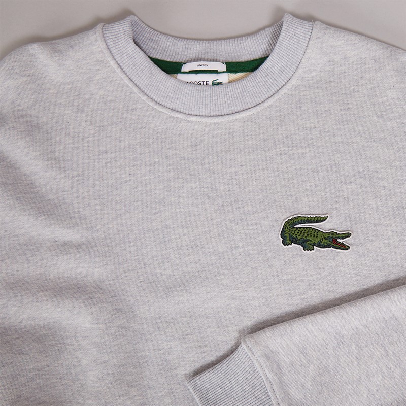 Lacoste Mens Sweatshirt Silver Chine