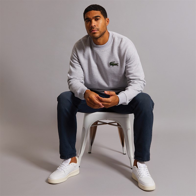 Lacoste Mens Sweatshirt Silver Chine