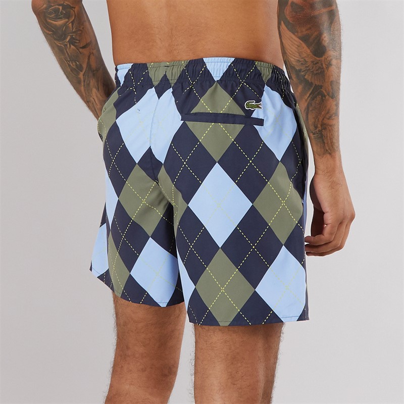 Lacoste Mens Swim Shorts Navy Blue/Multico