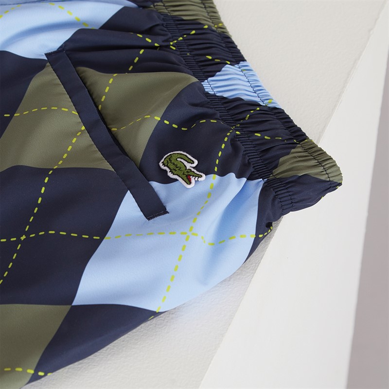 Lacoste Mens Swim Shorts Navy Blue/Multico