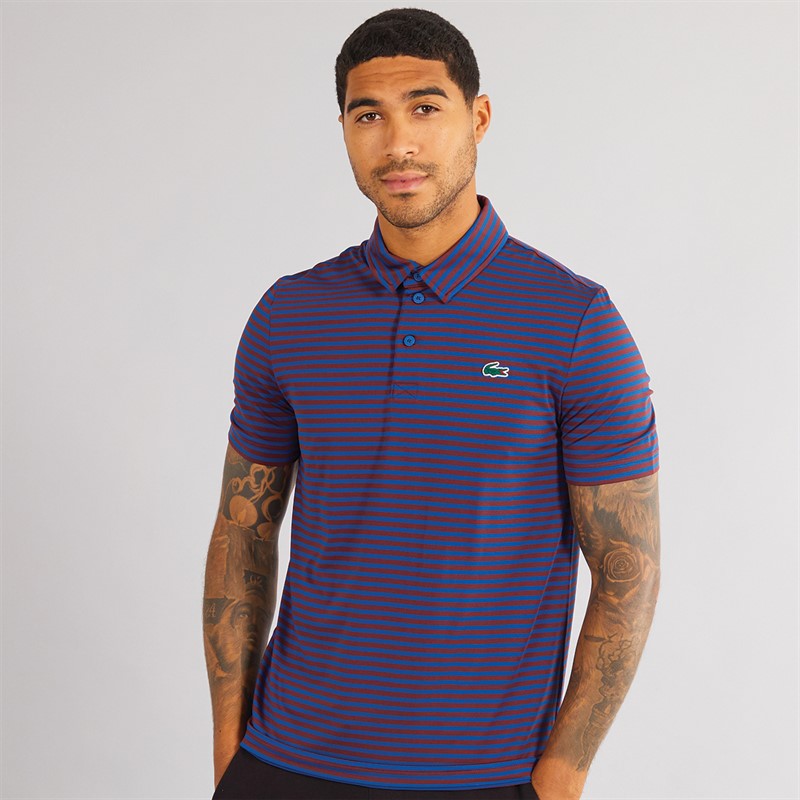 Lacoste Mens Short Sleeve Polo Shirt Globe/Expresso - Size L