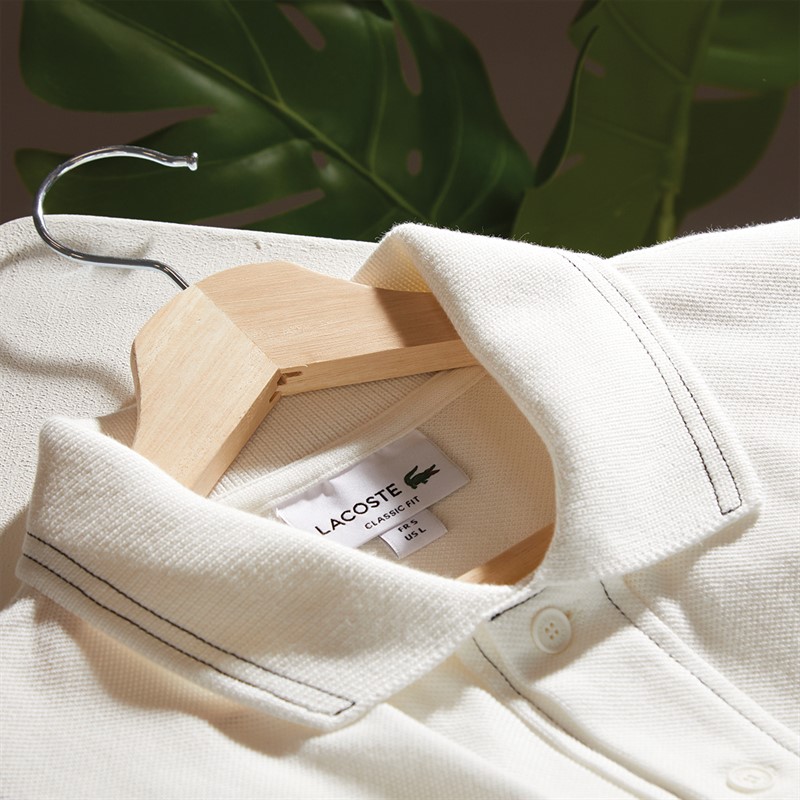 Lacoste Mens Short Sleeve Polo Shirt Flour
