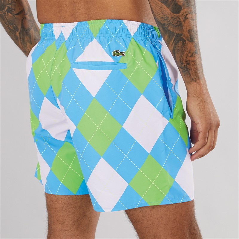 Lacoste Mens Swim Shorts Argentine Blue/Multico