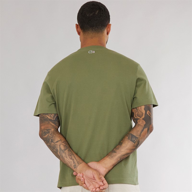 Lacoste Mens Cotton Signature T-Shirt Khaki