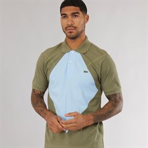 Lacoste Mens Short Sleeve Polo Shirt Khaki/Overview